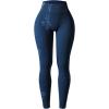imageAUROLA Serpent Snake Seamless Scrunch Workout Leggings for WomenGirls Squat Proof Ribbed Thick Active Gym PantsWater Blue