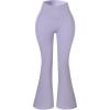 imageAUROLA Fire Flare Leggings for Women Crossover High Waisted Yoga Pants Tummy Control Wide Leg Bootcut LeggingsWisteria