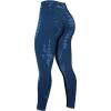 imageAUROLA Serpent Snake Seamless Scrunch Workout Leggings for WomenGirls Squat Proof Ribbed Thick Active Gym PantsWater Blue