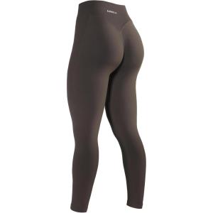 imageAUROLA Impressive Women Workout Leggings High Waist Yoga Pants Seamless Running Athletic Leggings for WomenChestnut Brown