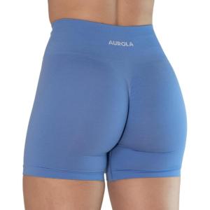 imageAUROLA Intensify V20 Womens Workout Shorts Athletic Running Shorts Seamless High Waist Sport Gym Yoga ShortsLavender Lustre