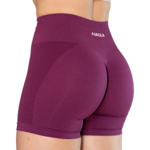 imageAUROLA Intensify V20 Womens Workout Shorts Athletic Running Shorts Seamless High Waist Sport Gym Yoga ShortsMagenta