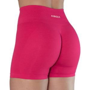 imageAUROLA Intensify V20 Womens Workout Shorts Athletic Running Shorts Seamless High Waist Sport Gym Yoga ShortsPink