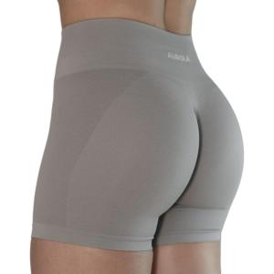 imageAUROLA Intensify V20 Womens Workout Shorts Athletic Running Shorts Seamless High Waist Sport Gym Yoga ShortsSilver Sconce