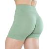 imageAUROLA CAMO Workout Shorts for Women Seamless Subtle Logo Scrunch ShortsCamobean Green