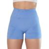 imageAUROLA CAMO Workout Shorts for Women Seamless Subtle Logo Scrunch ShortsCamoserenity Blue