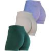 imageAUROLA CAMO Workout Shorts for Women Seamless Subtle Logo Scrunch ShortsPack Alpine GreenJacarandaBlanc De Blanc