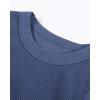 imageAUROLA Essentials Rib Seamless Sleeveless Tank for Women Subtle Logo Round Neck Active Workout Crop TopsBijou Blue