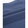 imageAUROLA Essentials Rib Seamless Sleeveless Tank for Women Subtle Logo Round Neck Active Workout Crop TopsBijou Blue