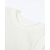 imageAUROLA Essentials Rib Seamless Sleeveless Tank for Women Subtle Logo Round Neck Active Workout Crop TopsMarshmallow