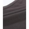 imageAUROLA Essentials Rib Seamless Sleeveless Tank for Women Subtle Logo Round Neck Active Workout Crop TopsPack Blacksteel Greybracken Brown