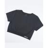 imageAUROLA Essentials Seamless Short Sleeve Crop Top for Women Workout Active Comfort Athletic Shirts TeeDark Grey