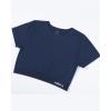 imageAUROLA Essentials Seamless Short Sleeve Crop Top for Women Workout Active Comfort Athletic Shirts TeeTuxedo Blue