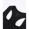 imageAUROLA Essentials Seamless Sleeveless Racerback TopWomen Subtle Marl Workout Square Neck Fitted TankBlack