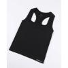 imageAUROLA Essentials Seamless Sleeveless Racerback TopWomen Subtle Marl Workout Square Neck Fitted TankBlack