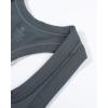 imageAUROLA Essentials Seamless Sleeveless Racerback TopWomen Subtle Marl Workout Square Neck Fitted TankSteel Grey