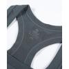 imageAUROLA Essentials Seamless Sleeveless Racerback TopWomen Subtle Marl Workout Square Neck Fitted TankSteel Grey