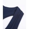 imageAUROLA Essentials Seamless Sleeveless Racerback TopWomen Subtle Marl Workout Square Neck Fitted TankTuxedo Blue