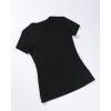 imageAUROLA Everyday Fitted TShirt for WomenCrew Neck Basic Short Sleeves T ShirtCrop Tops Modal Slim Fit TeeBlack