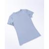imageAUROLA Everyday Fitted TShirt for WomenCrew Neck Basic Short Sleeves T ShirtCrop Tops Modal Slim Fit TeeChambray Blue