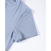 imageAUROLA Everyday Fitted TShirt for WomenCrew Neck Basic Short Sleeves T ShirtCrop Tops Modal Slim Fit TeeChambray Blue