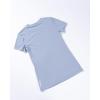 imageAUROLA Everyday Fitted TShirt for WomenCrew Neck Basic Short Sleeves T ShirtCrop Tops Modal Slim Fit TeeChambray Blue
