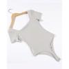 imageAUROLA Everyday Square Neck BodysuitsGoing Out Short Sleeve Double Lined Stretchy Shirt TopsCoconut Milk