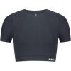 imageAUROLA Essentials Seamless Short Sleeve Crop Top for Women Workout Active Comfort Athletic Shirts TeeDark Grey