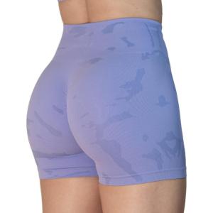 imageAUROLA CAMO Workout Shorts for Women Seamless Subtle Logo Scrunch ShortsCamojacaranda