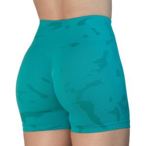 imageAUROLA CAMO Workout Shorts for Women Seamless Subtle Logo Scrunch ShortsCamolake Green