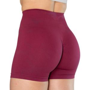 imageAUROLA CAMO Workout Shorts for Women Seamless Subtle Logo Scrunch ShortsCamomagenta