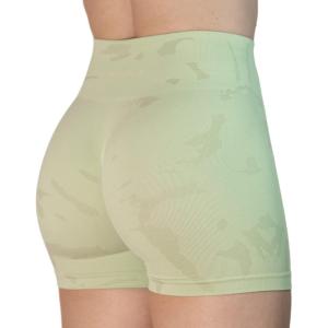 imageAUROLA CAMO Workout Shorts for Women Seamless Subtle Logo Scrunch ShortsCamopastel Green