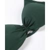 imageAUROLA Influence Strappy Bra Sports Bras for Women Backless Padded Impact Strappy Bra Workout Gym Yoga with Removable CupsEden Green