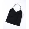 imageAUROLA Influence Longline Strappy Top Workout Tank Tops for Women Built in Shelf Bras Impact Gym Sports BraBlack