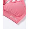 imageAUROLA Mercury Workout Sports Bras Women Athletic Removable Padded Backless Strapy Minimal Crop TopBubblegum