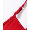 imageAUROLA Mercury Workout Sports Bras Women Athletic Removable Padded Backless Strapy Minimal Crop TopChinese Red