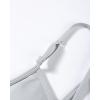 imageAUROLA Mercury Workout Sports Bras Women Athletic Removable Padded Backless Strapy Minimal Crop TopGlacier Grey