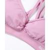 imageAUROLA Mercury Workout Sports Bras Women Athletic Removable Padded Backless Strapy Minimal Crop TopMauve Mist