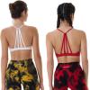 imageAUROLA Mercury Workout Sports Bras Women Athletic Removable Padded Backless Strapy Minimal Crop TopMercurysolidchili Red