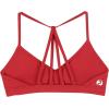 imageAUROLA Mercury Workout Sports Bras Women Athletic Removable Padded Backless Strapy Minimal Crop TopMercurysolidchili Red