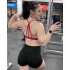 imageAUROLA Mercury Workout Sports Bras Women Athletic Removable Padded Backless Strapy Minimal Crop TopMercurysolidchili Red