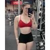 imageAUROLA Mercury Workout Sports Bras Women Athletic Removable Padded Backless Strapy Minimal Crop TopMercurysolidchili Red