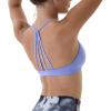 imageAUROLA Mercury Workout Sports Bras Women Athletic Removable Padded Backless Strapy Minimal Crop TopSeamless Jacaranda