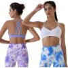 imageAUROLA Mercury Workout Sports Bras Women Athletic Removable Padded Backless Strapy Minimal Crop TopSeamless Jacaranda