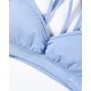 imageAUROLA Mercury Workout Sports Bras Women Athletic Removable Padded Backless Strapy Minimal Crop TopSerenity Blue
