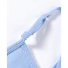 imageAUROLA Mercury Workout Sports Bras Women Athletic Removable Padded Backless Strapy Minimal Crop TopSerenity Blue