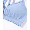 imageAUROLA Mercury Workout Sports Bras Women Athletic Removable Padded Backless Strapy Minimal Crop TopSerenity Blue
