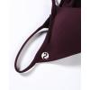 imageAUROLA Influence Strappy Bra Sports Bras for Women Backless Padded Impact Strappy Bra Workout Gym Yoga with Removable CupsBlack Cherry