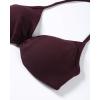 imageAUROLA Influence Strappy Bra Sports Bras for Women Backless Padded Impact Strappy Bra Workout Gym Yoga with Removable CupsBlack Cherry