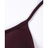 imageAUROLA Influence Strappy Bra Sports Bras for Women Backless Padded Impact Strappy Bra Workout Gym Yoga with Removable CupsBlack Cherry